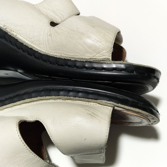 VOLKS WALKERS Cream Beige Leather Walking Sandal 39 9 - Picture 10 of 11